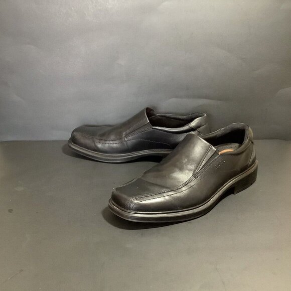 ECCO Men's Helsinki Classic Black Loafers Slip On EU 44 Size 10-10.5 US Ex Cond! - Picture 2 of 7